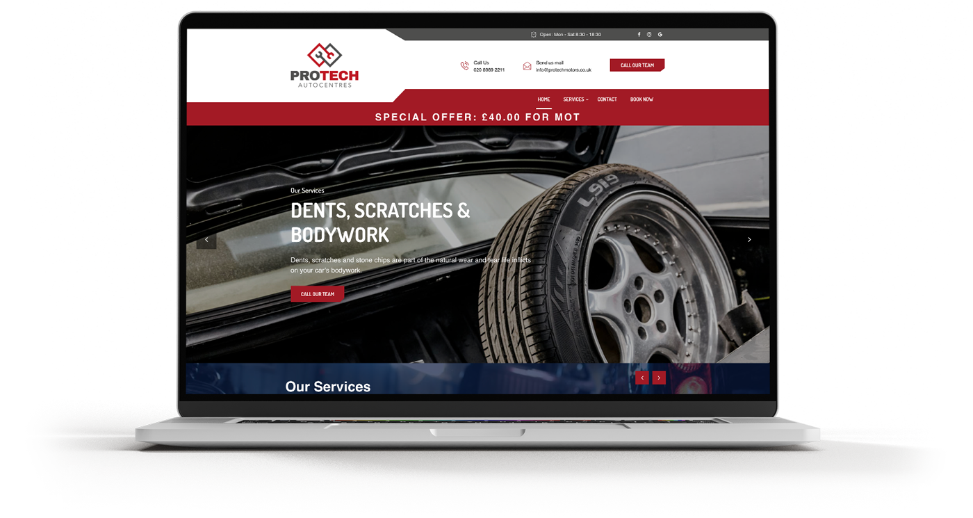 Protech Motors Professional Garage Branding Services
