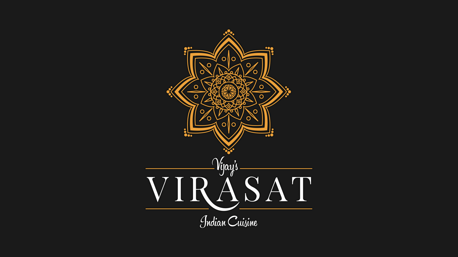 Vijay's Virasat Indian restaurant brand identity